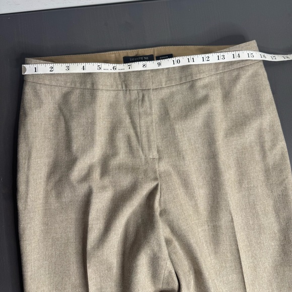 Lafayette 148 New York Wool Cashmere Barrow Pant Tan US 8 - Picture 10 of 11